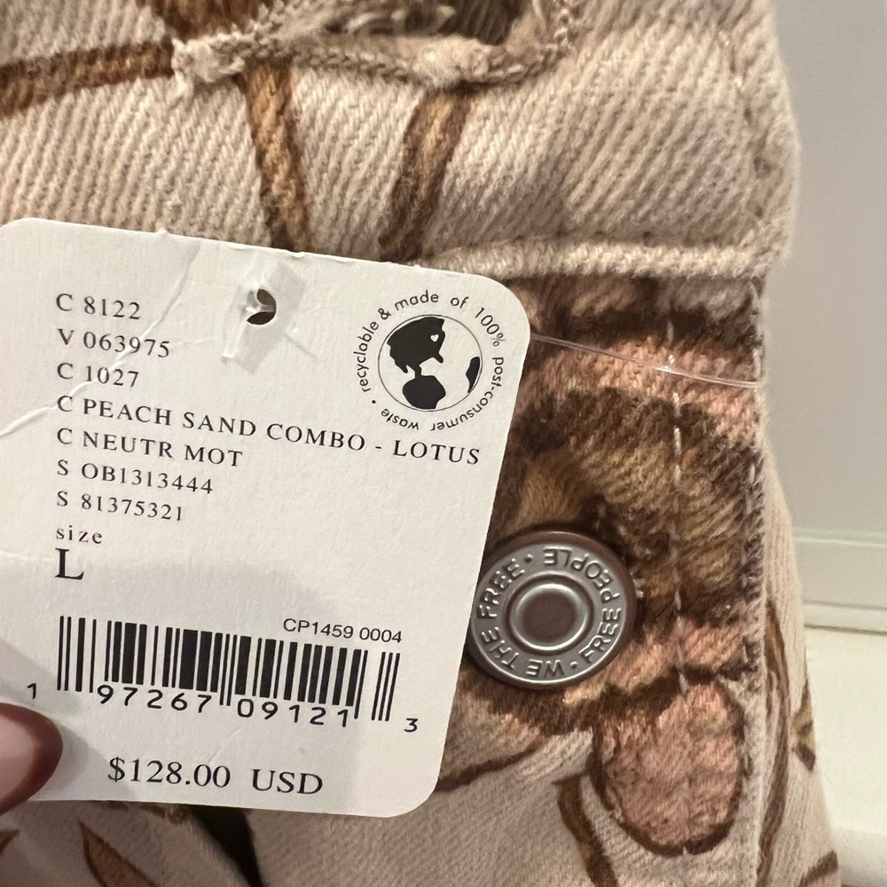 NWT L Free people Floral Print Overalls - Picture 2 of 2